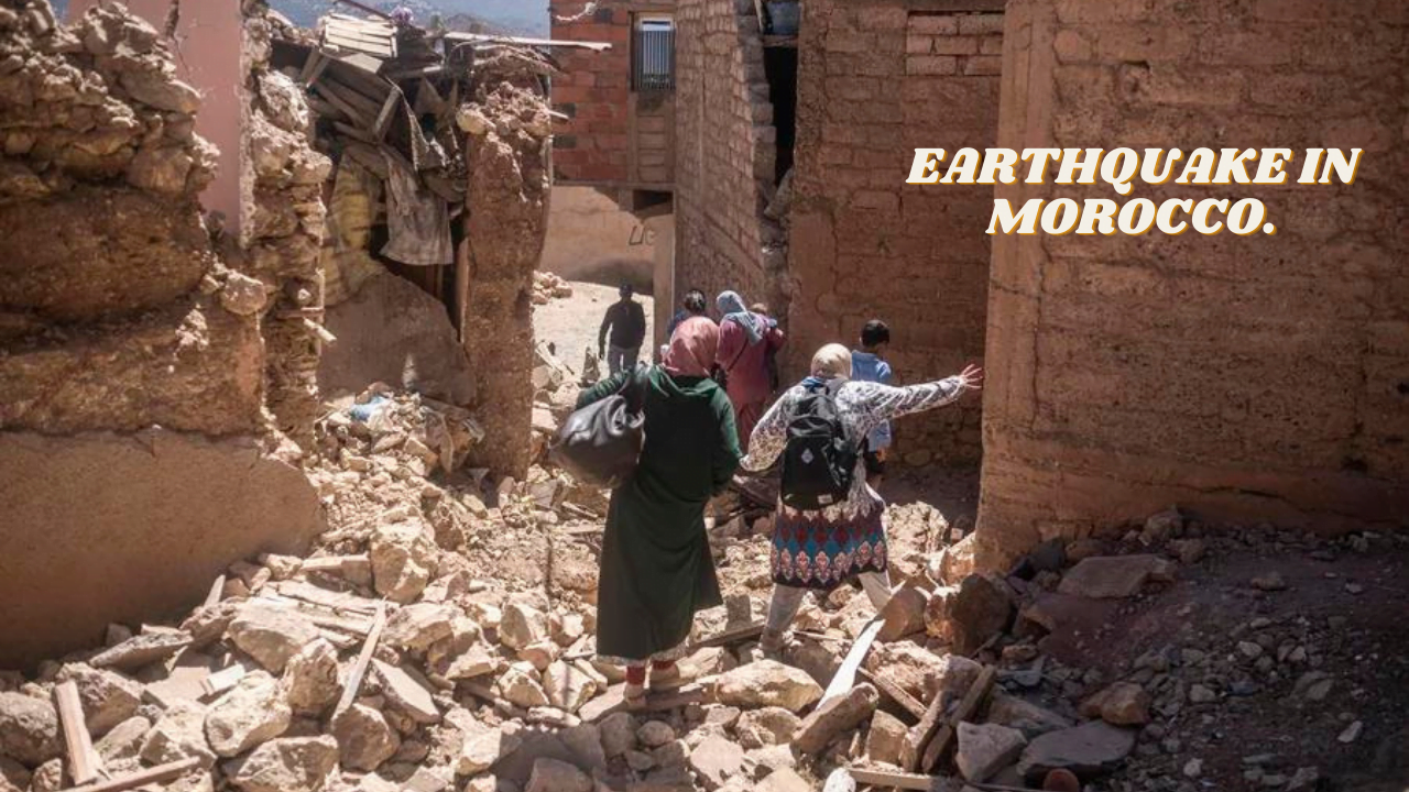 In the Moroccan village of Moulay Brahim, which is outside of Marrakech, residents fled their houses after an earthquake on Saturday.